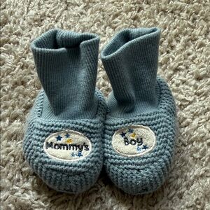 Cozy Blue Baby Booties